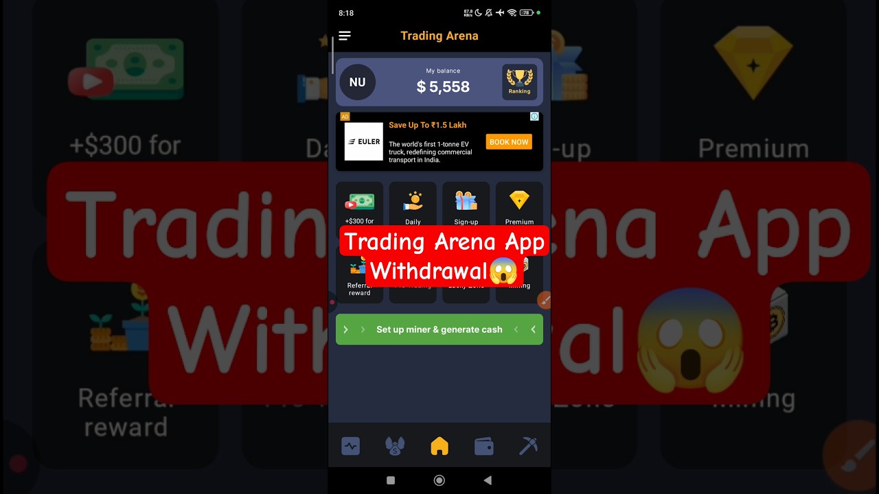 trading arena app withdrawal? #shorts #tradingarenaapp