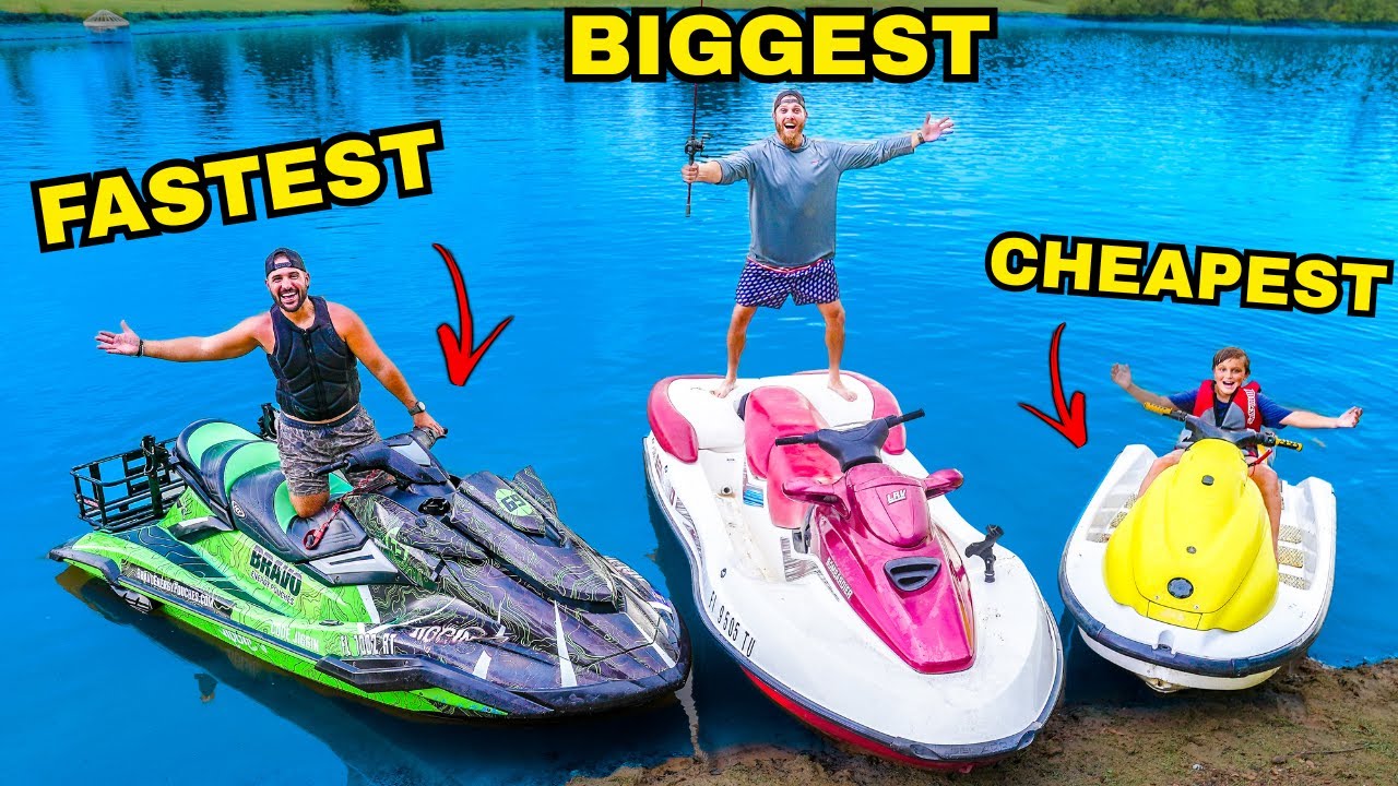 World’s CHEAPEST vs FASTEST vs BIGGEST Jet-Ski Fishing Challenge!!