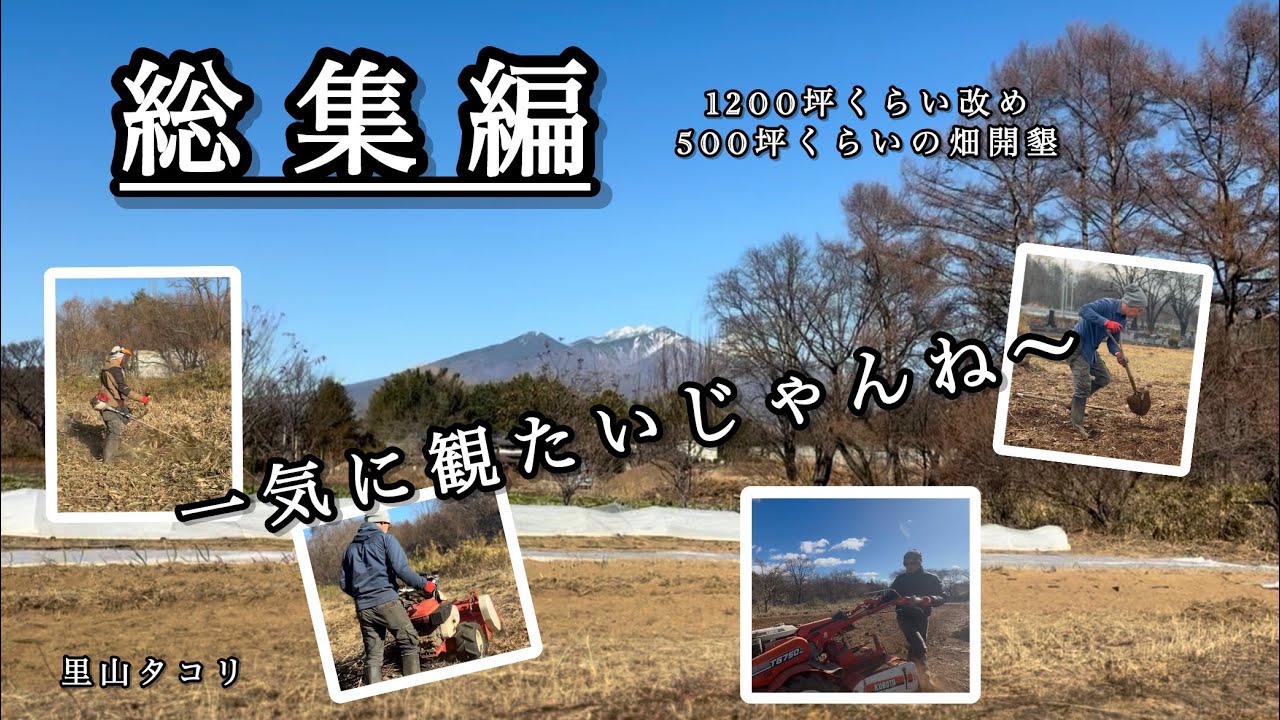 【総集編】500坪くらいの畑開墾！あの感動をもう一度