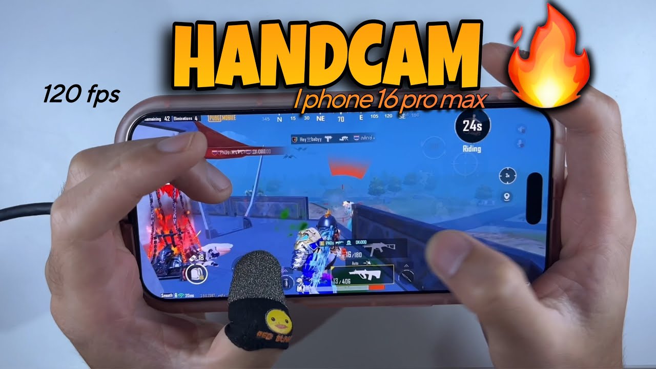 ✅🆙PUBG MOBILE FULL HANDCAM 4K 😱1VS4 🎮 iPhone 16 pro max 📱 120FPS   5Finger🔥 Playing alone