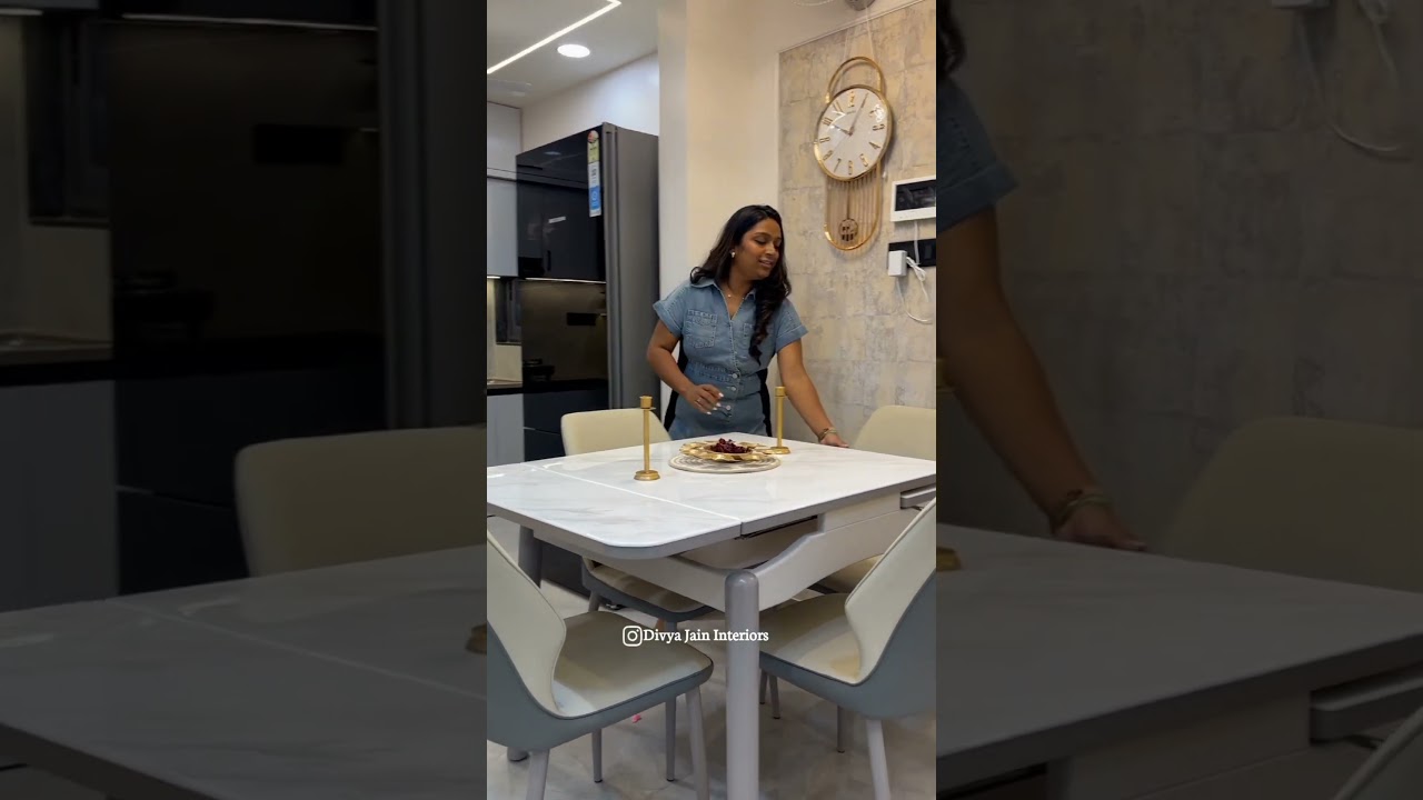 Multi-functional folding dining table ✨ #divyajaininteriors #ytshorts
