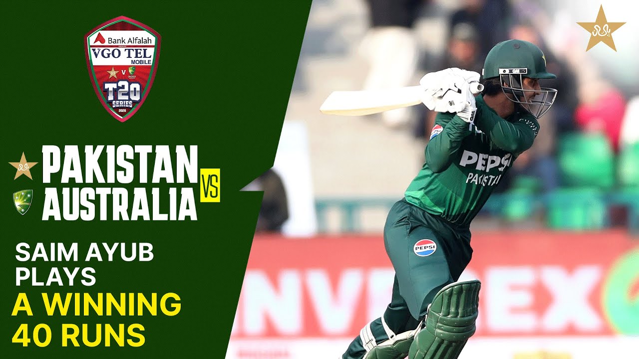 Saim Ayub’s Brilliant 40 Runs 🔥 | Pakistan vs Australia | Match 01 | T20I Series 2026 | PCB | MJ1K