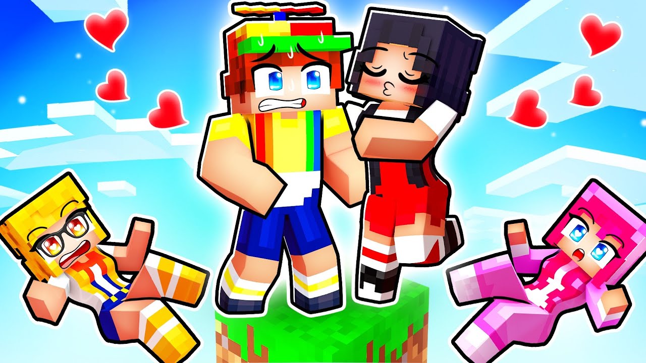 Surviving On ONE BLOCK With a NEW CRAZY FAN GIRL!