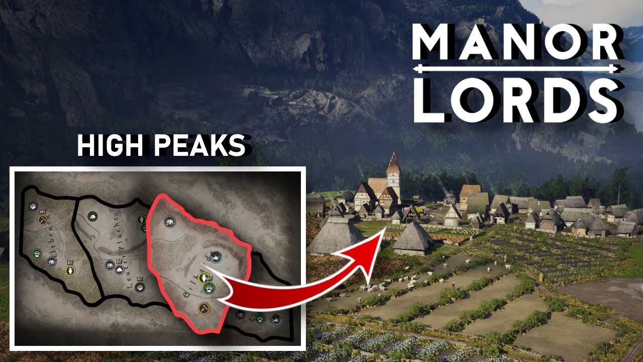 Ich baue eine RIESIGE LANDWIRTSCHAFTLICHE STADT auf der MAP HIGH PEAKS | MANOR LORDS