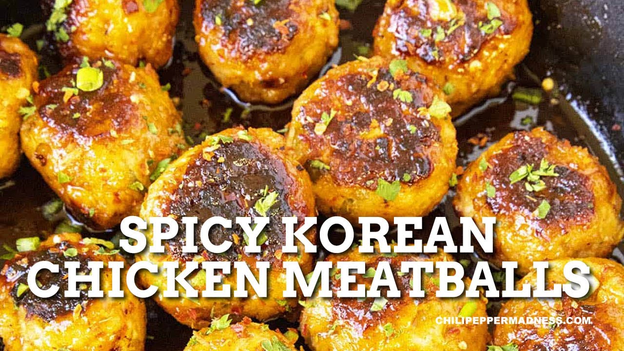 Korean Chicken Meatballs - A Great Spicy Party Food