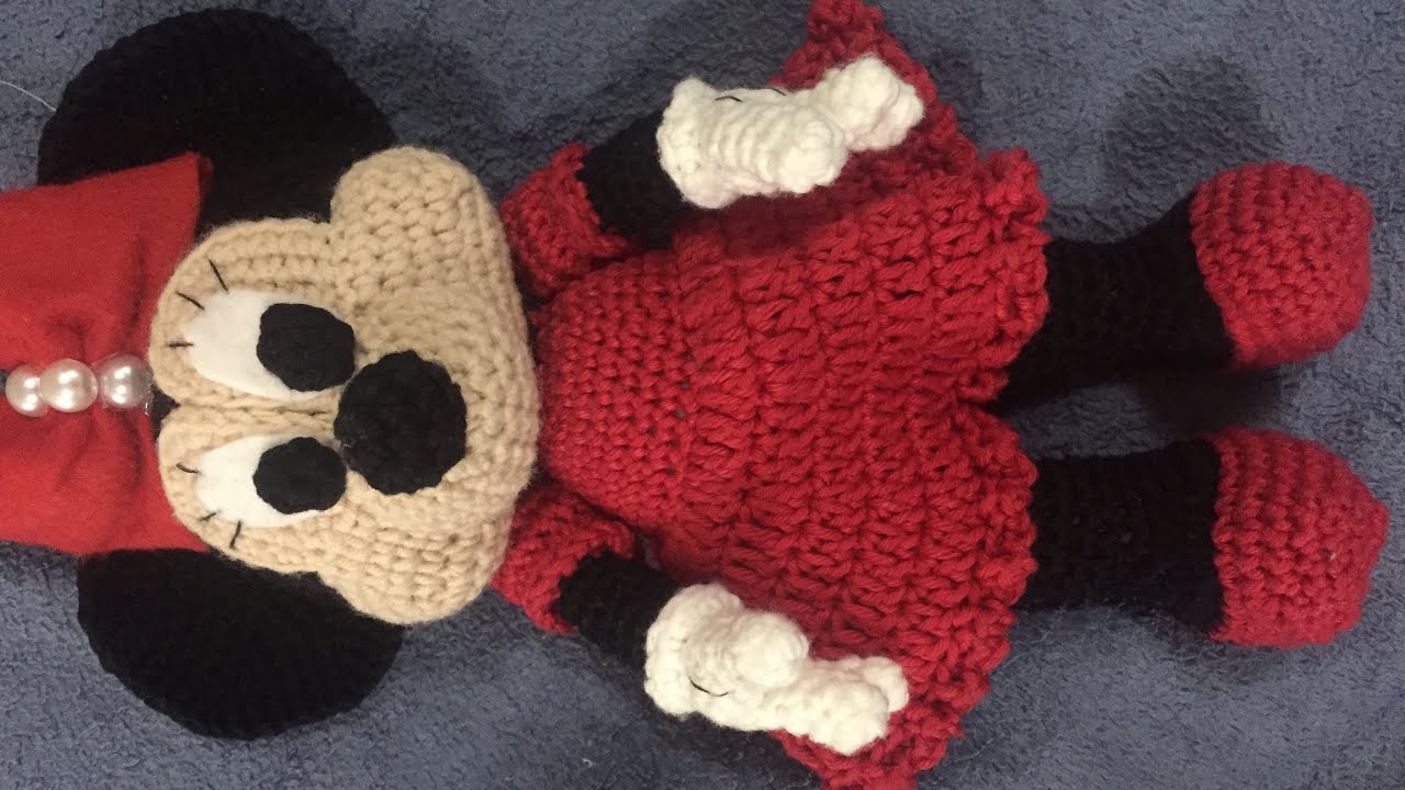 Amigurumi Minnie em crochê  (Parte 4)