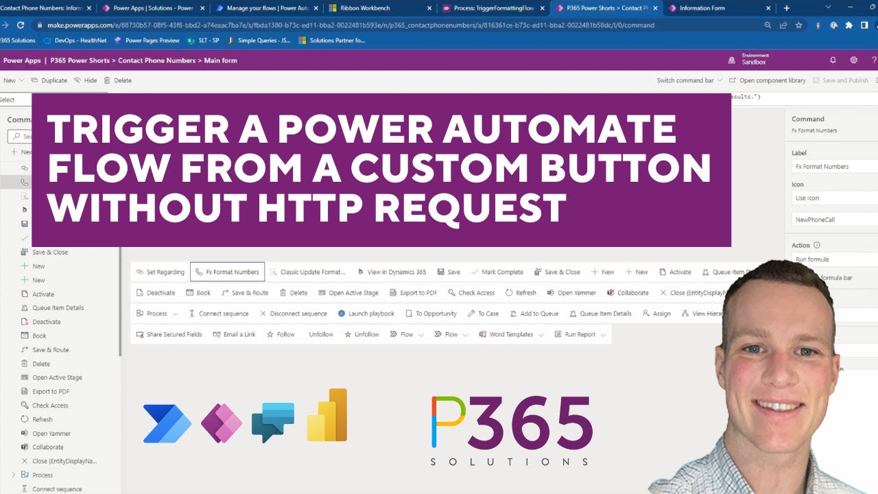 Trigger a Power Automate Flow from a Custom Button without HTTP request