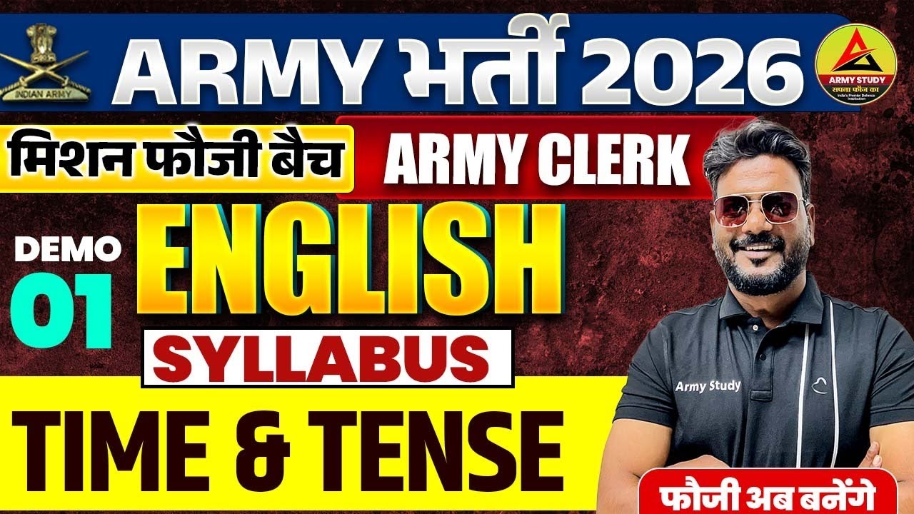 Army Bharti 2026 | Army Clerk English Demo 01 | Mission Fauji Batch | Army English Syllabus 2026