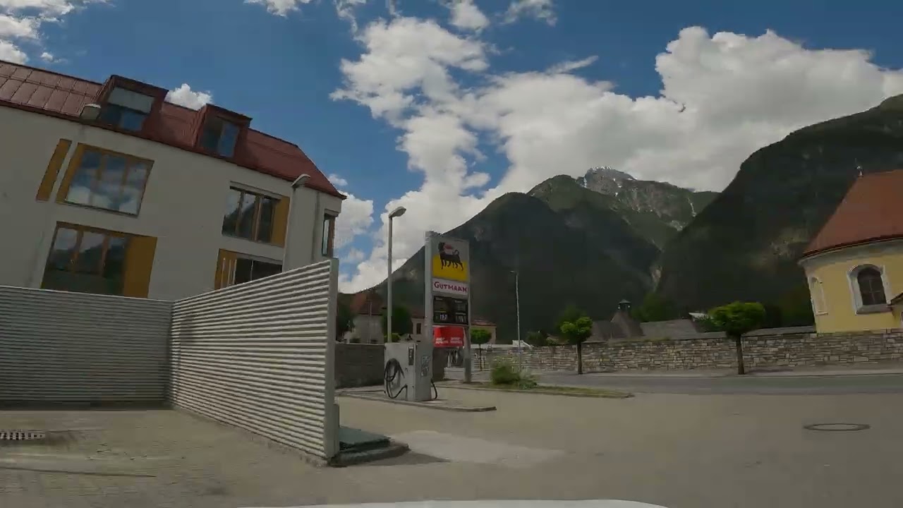 Pt1: Time Lapse Road Trip Europe Virtual Cycling Adventure Innsbruck to Basel Scenic Mountain Drive