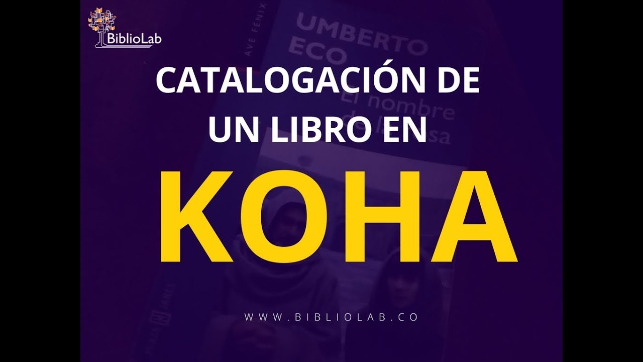 Koha: catalogación de libro