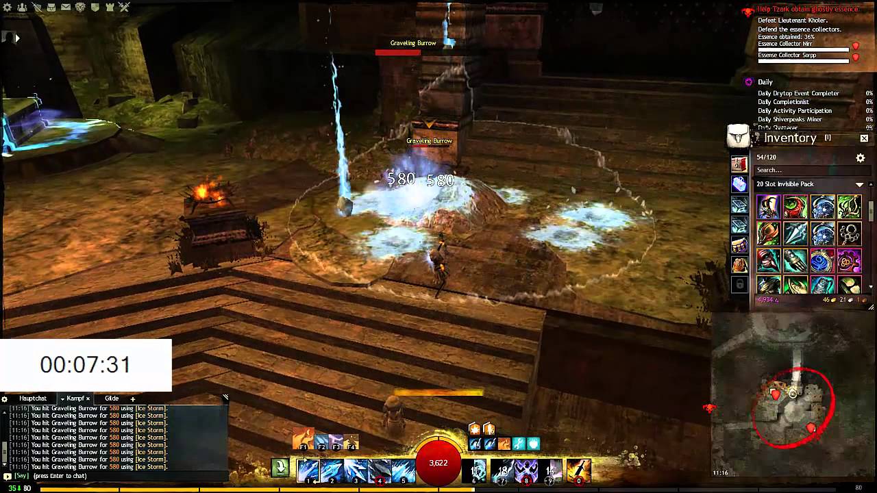 Guild Wars 2 - Ascalonian Catacombs (AC) Path 3 Elementalist Solo [15:40]