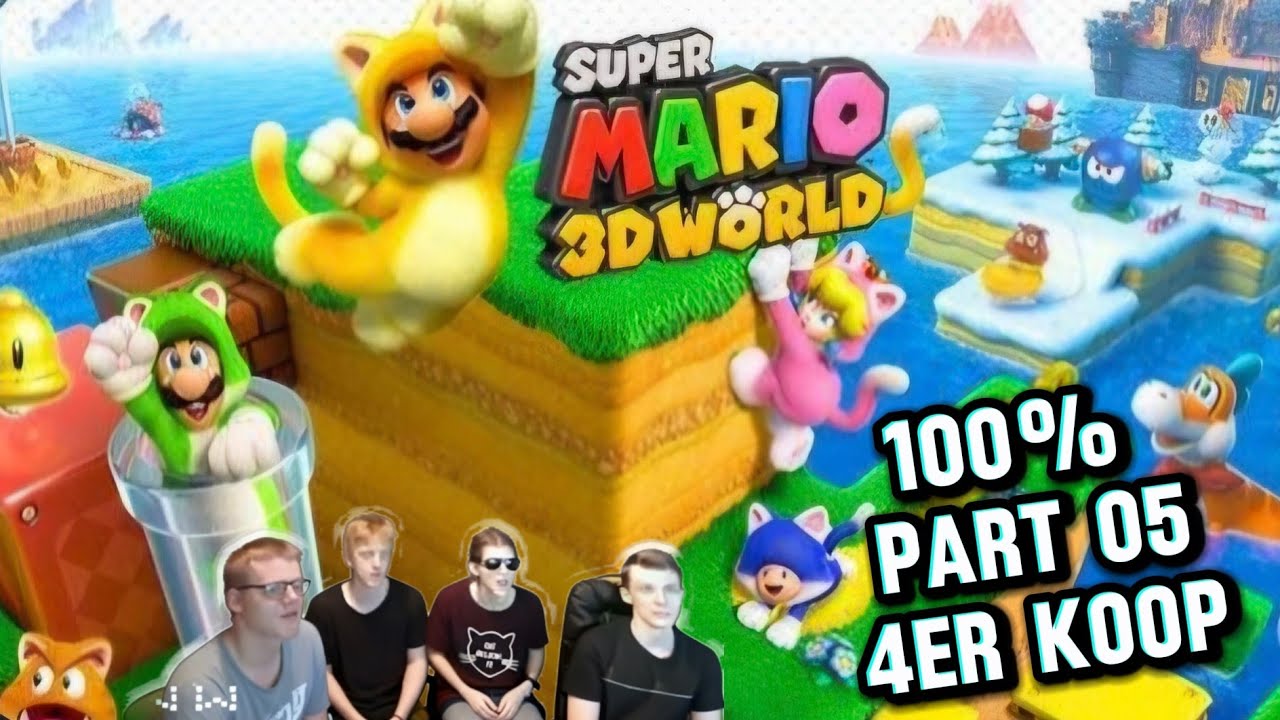 Mario 3D World mit der Familie - Welt 05 auf 100% - 4er Koop