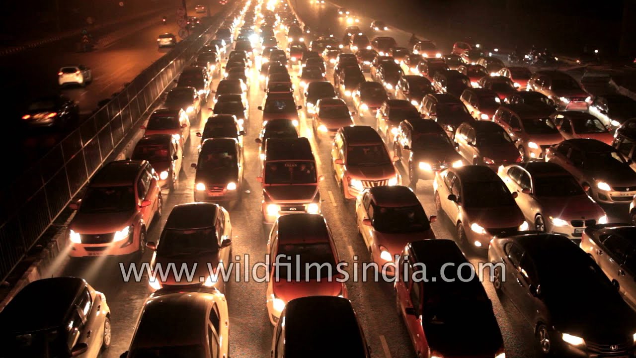 Delhi traffic nightmare: Tailback traffic near Vasant Kunj crossing