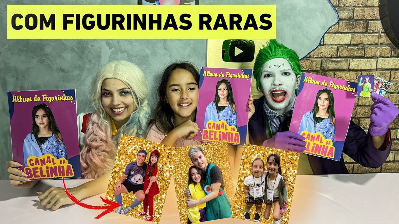 NOVO ÁLBUM DE FIGURINHAS DO CANAL DA BELINHA COM FIGURINHAS RARAS DO GATO GALACTICO E LUCCAS NETO