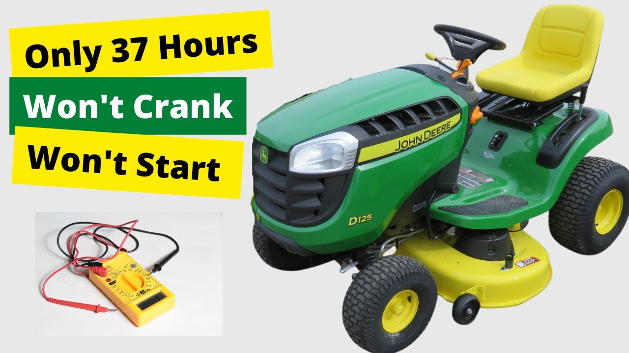 John Deere WON'T START !! No Crank / No Start - D125 Lawn Tractor - Let's Fix it !!