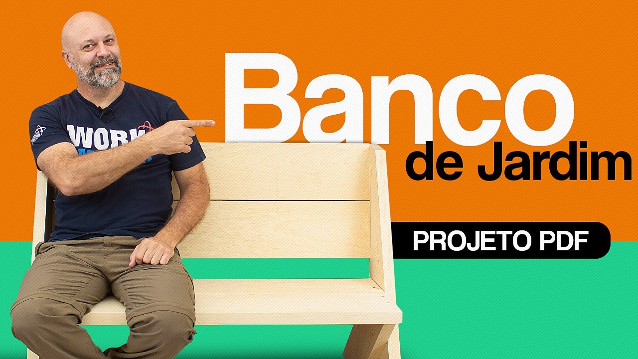Banco de madeira para jardim