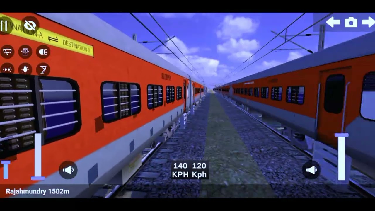 Tuni Sleeper Express Parallel Crossing Eluru Sleeper Express - Indian Train Driving 3D - 111 Episode