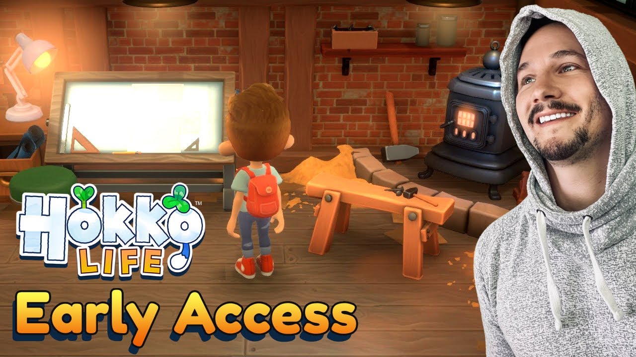 Crafting a Shovel and Planting Flowers in Hokko Life