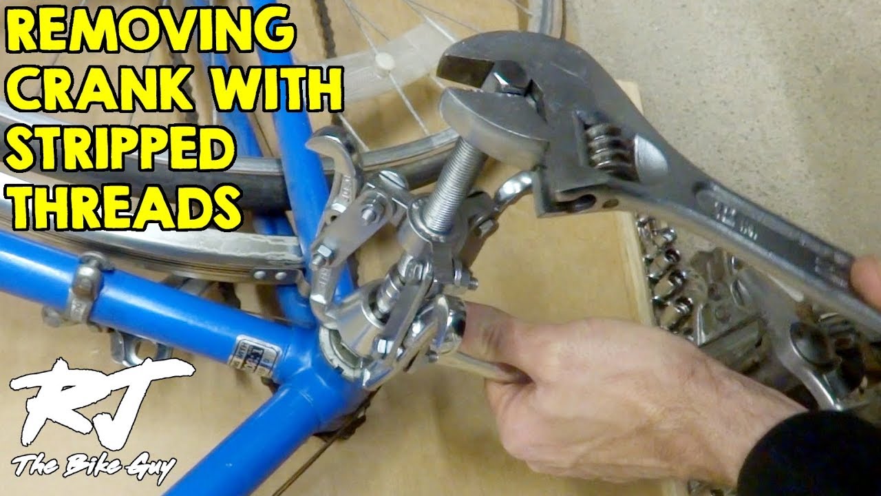 Removing VERY Stuck Crank Arm With Damaged Threads