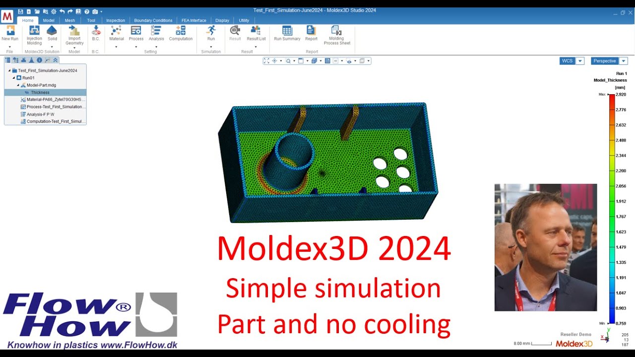 Moldex3D 2024 Setup your first simple simulation FlowHow®
