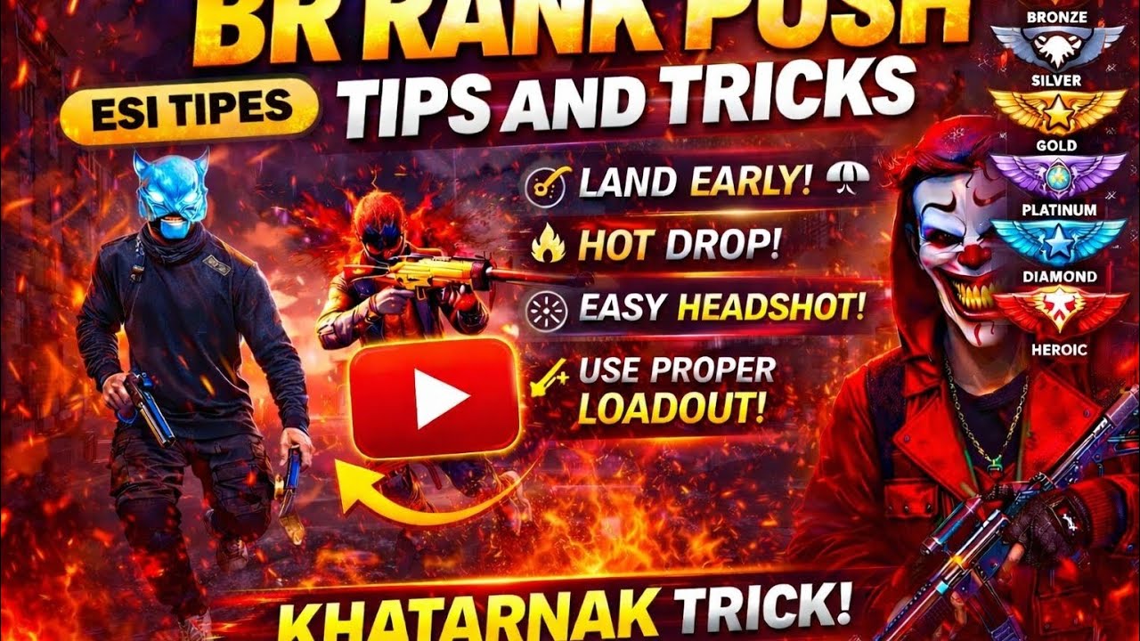 BEST BR RANK PUSH TIPS AND TRICKS 💯 working trick 