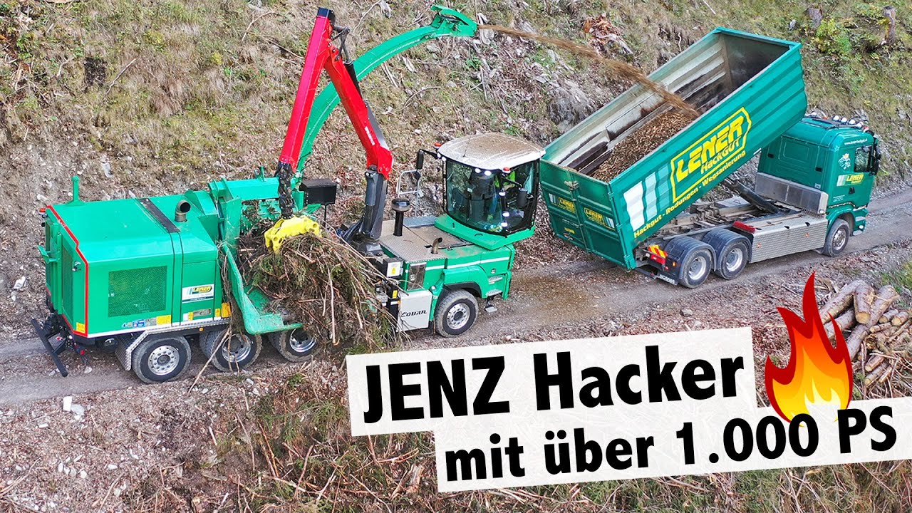 JENZ Hacker mit über 1.000 PS 🔥 CAT C18 mit 776 PS | JENZ HEM 821 DQ Cobra hybrid | Lener Hackgut