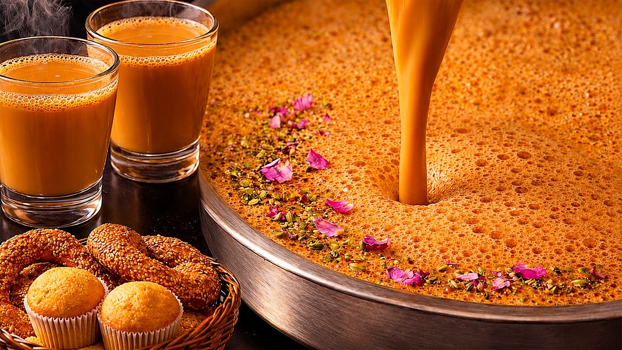 طرز تهیه بهترین شیرچای وطنی  به شکل واقعی آن  |  Karak Chai Recipe