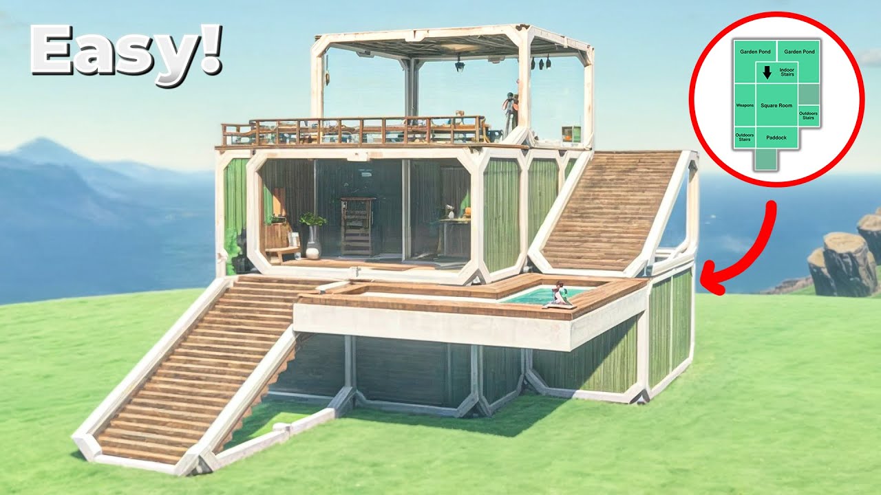 Modern House with Secret Rooms Build Guide | The Legend of Zelda: Tears of the Kingdom