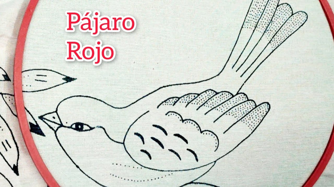 cómo bordar un PAJARO