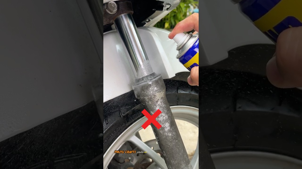 Motorcycle shock absorber lubrication method