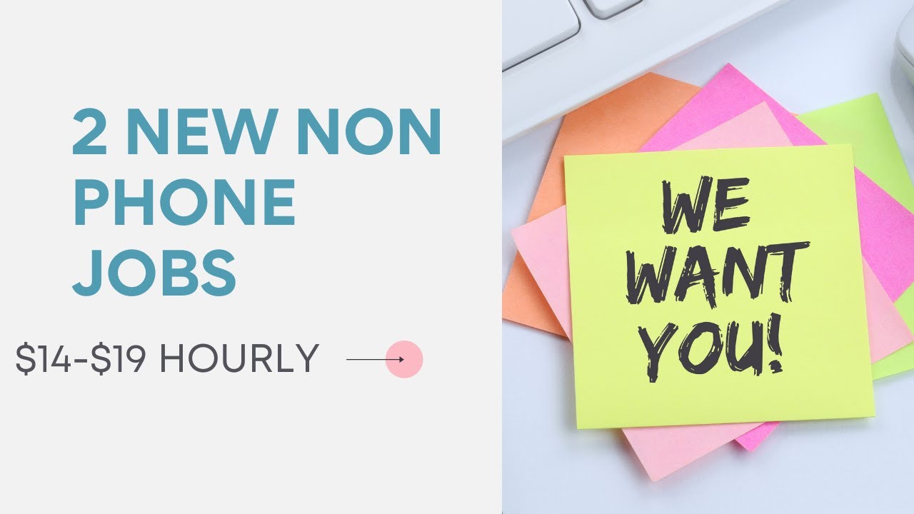 Best Non Phone Work At Home Jobs 2021| Hiring Right Now Remote Jobs