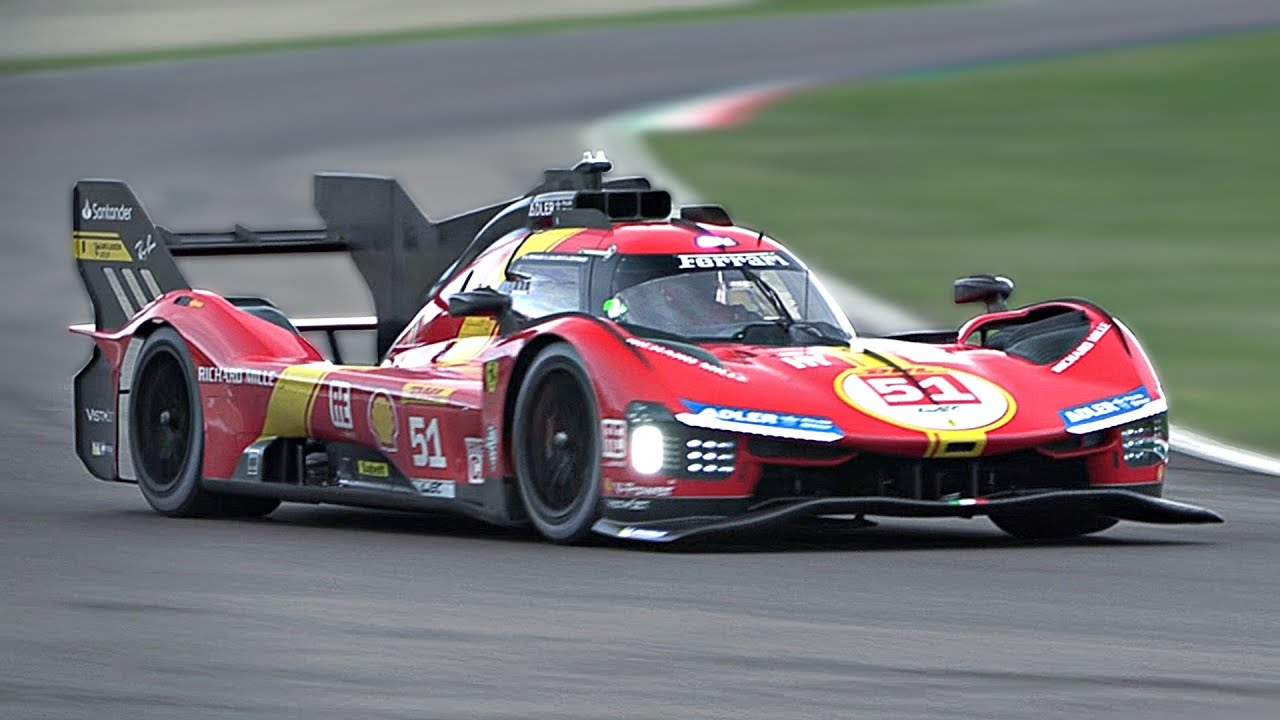 Robert Kubica driving the Ferrari 499P Hypercar Le Mans winning car at Imola circuit!