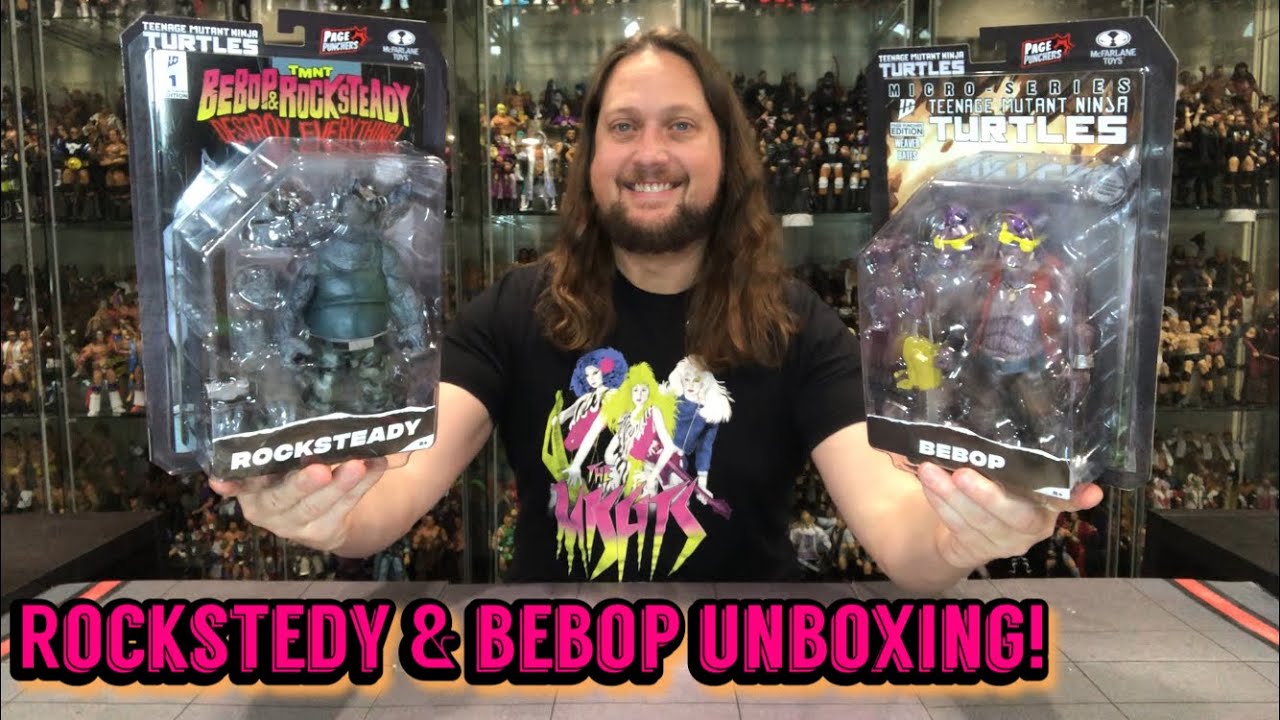 Rocksteady & BeBop McFarlane Teenage Mutant Ninja Turtles Unboxing & Review!