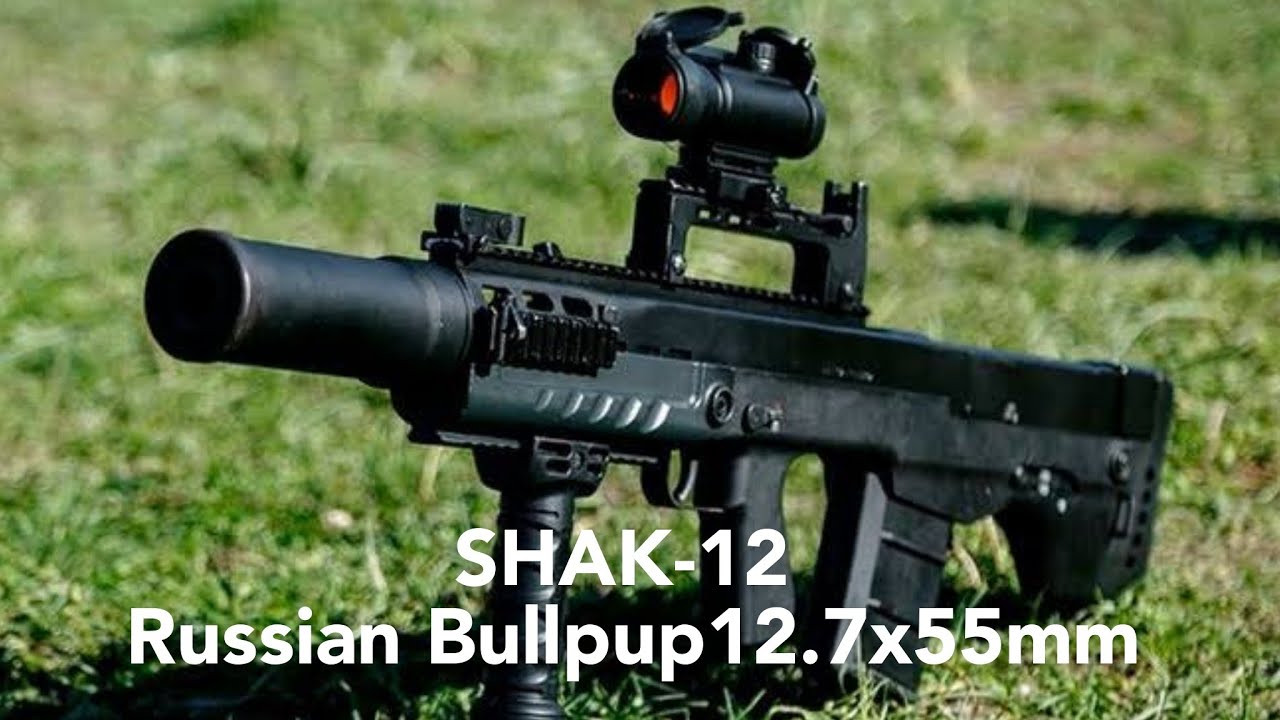 Russian Bullpup SHAK-12 12.7x55mm Bullpup Assault Rifle...FSB's Next Generation Assault Rifle.