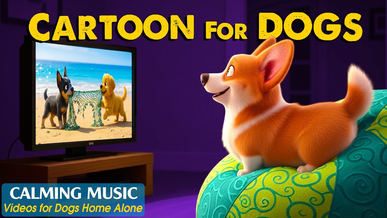 Dog Cartoon: All-Day Fun & Relaxing Videos for Bored Dogs Left Home Alone &ndash; Dog TV & Soothing Music
