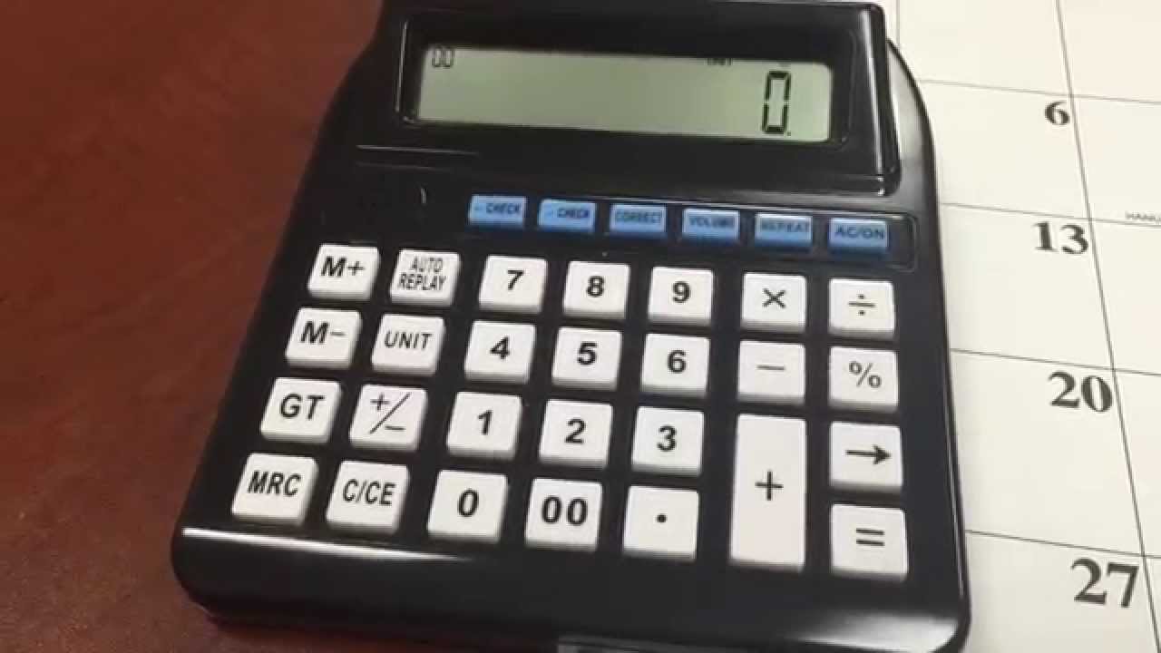 Loud Talking Calculator for the Blind Visually Impaired