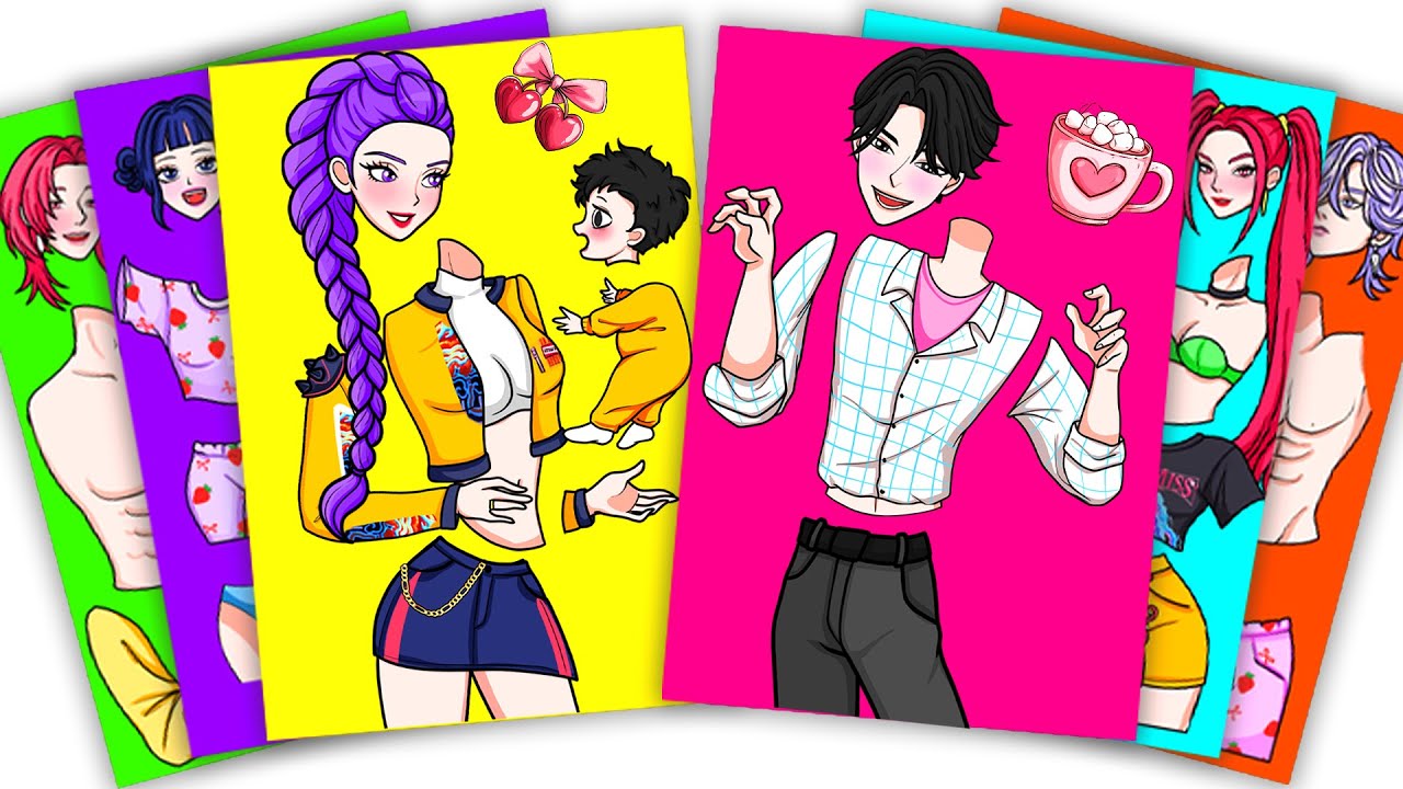 KPOP DEMON HUNTERS - SWEET FAMILY of HUNTRIX and SAJA BOYS | Sticker book diy