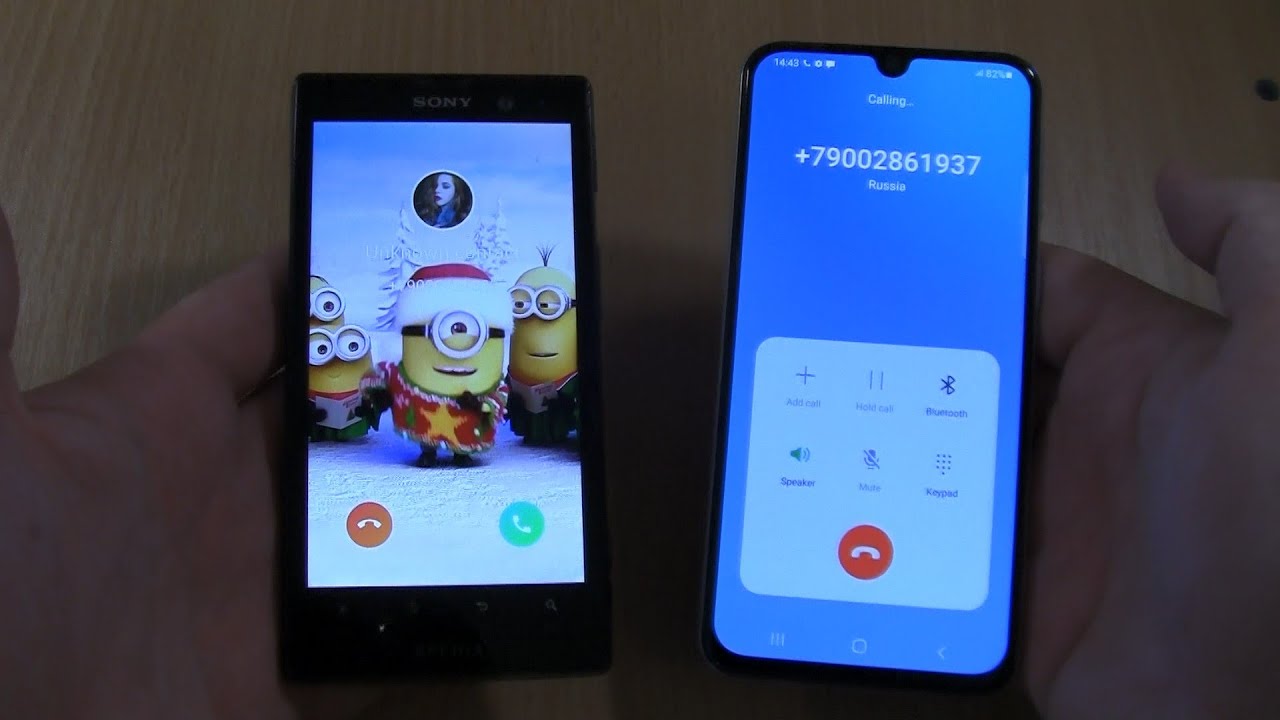 Incoming call & Outgoing call at the Same  Samsung A40+Sony Xperia ion