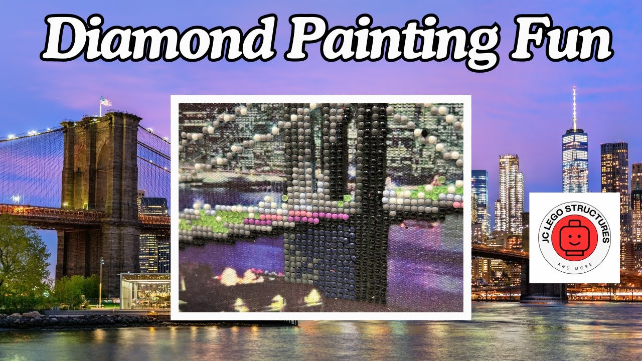 Partial Diamond Painting: Brooklyn Bridge (#NewYork) Glow-in-the-Dark Drills!