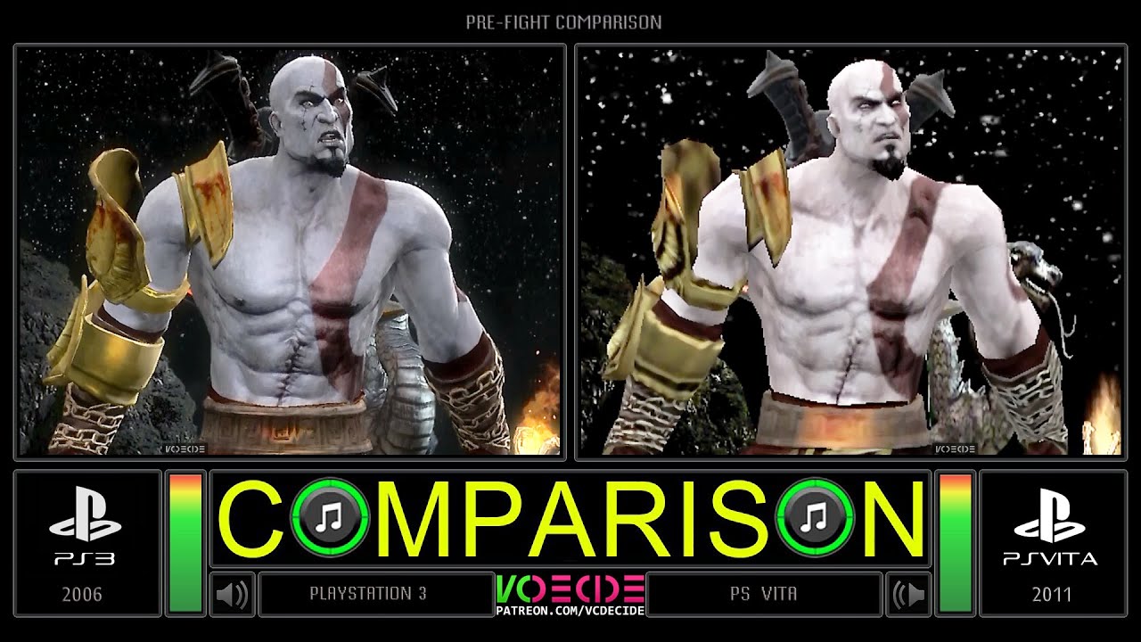 Mortal Kombat 9, All Intros (PlayStation 3 vs PS Vita) Pre-Fight Comparison | VCDECIDE
