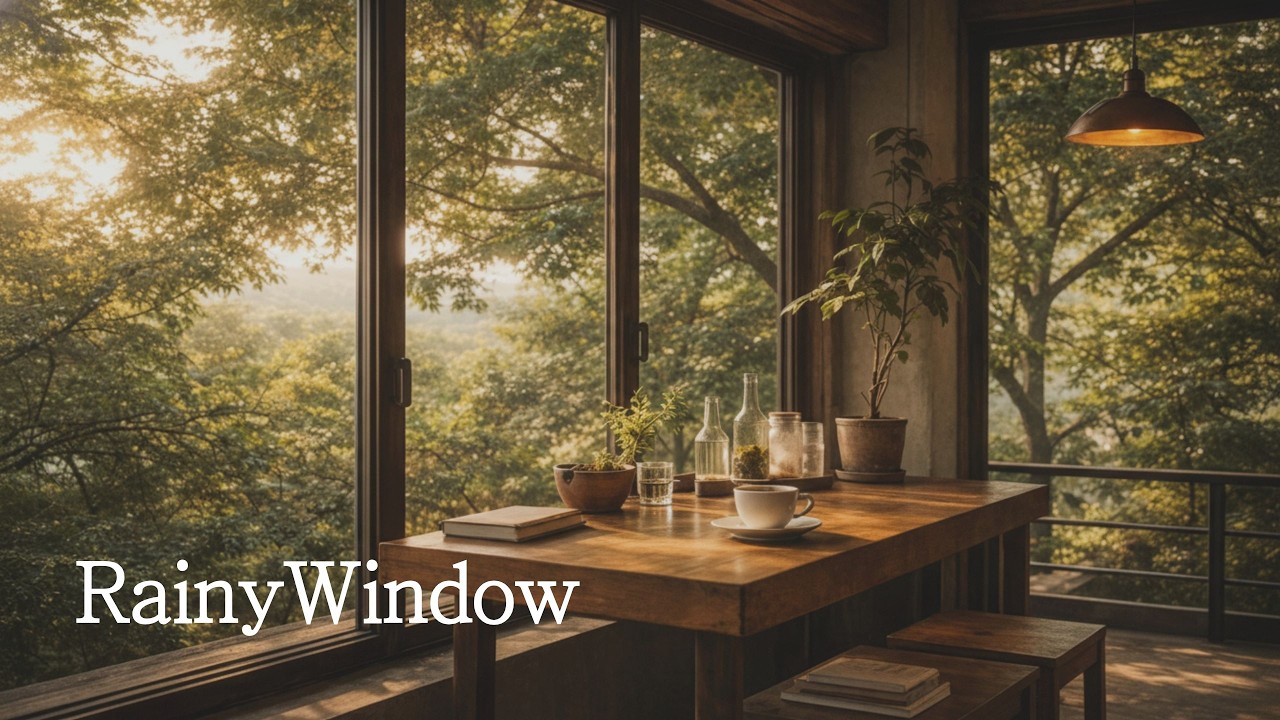 Rainy Window Jazz – 2 Hours | Soft Instrumental Home Café Background