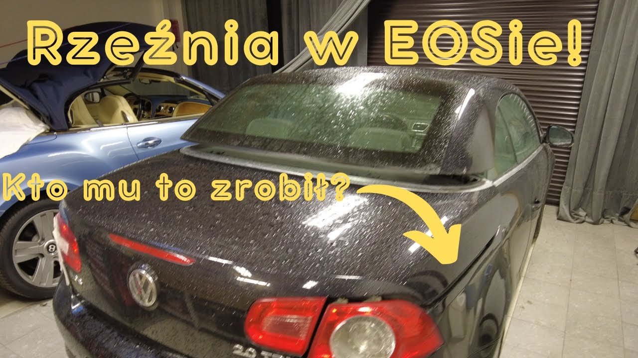 Opuszczony VW EOS. Czy uda się naprawić dach? Pogięty mechanizm.