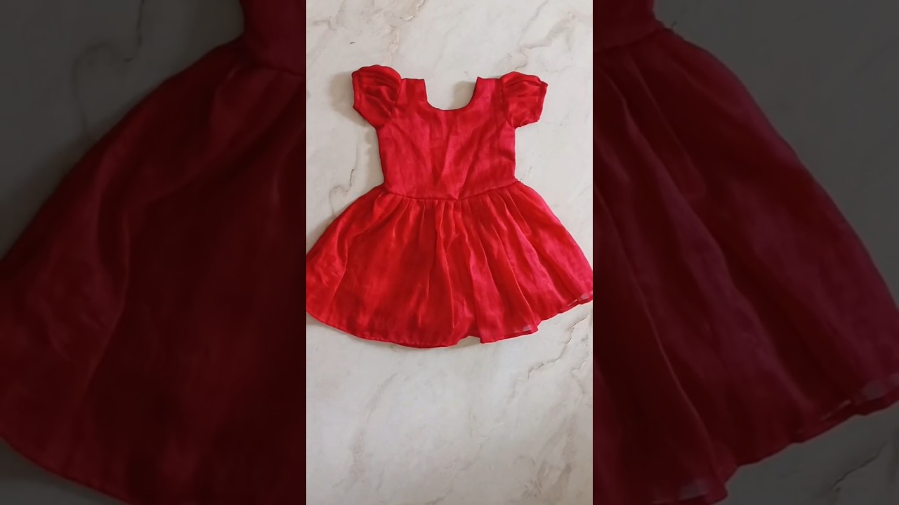 Part 2। puff sleeve baby frock cutting and stiching #stiching  #babyfrock #trending #motivation