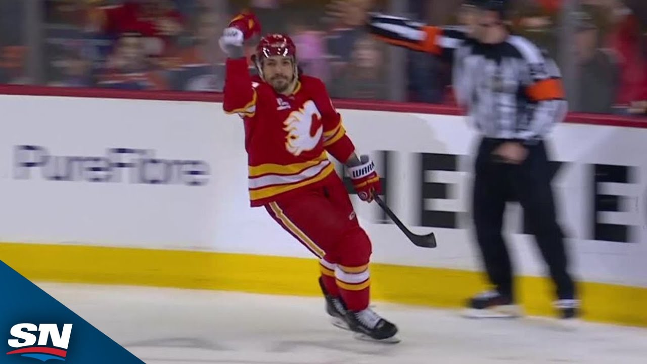 Flames' Ryan Lomberg Steals Puck, Picks Top Corner For Goal