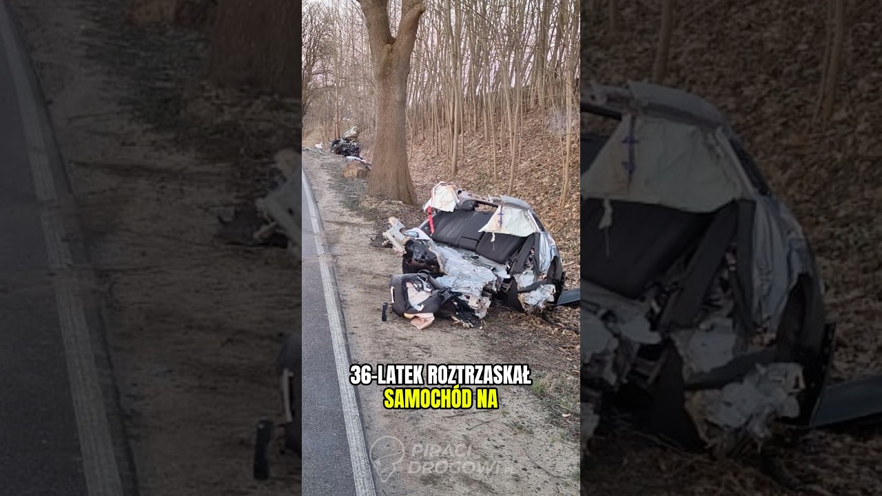 ⚠️Audi w kawałkach, 36-letni kierowca nie miał szans ⚠️ #wypadek #polskiedrogi #piracidrogowi #audi