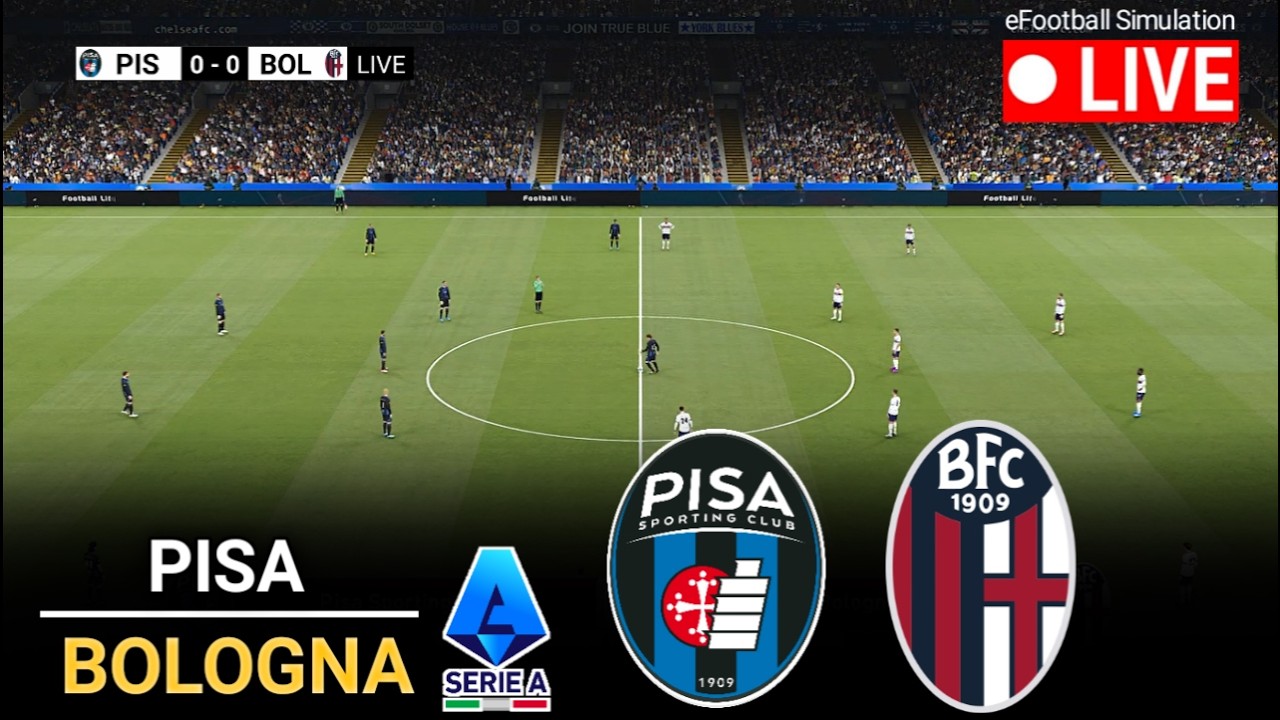 🔴LIVE - Pisa vs Bologna l Italia Serie A 2025/26 l eFootball Pes 21 Game Video Simulation