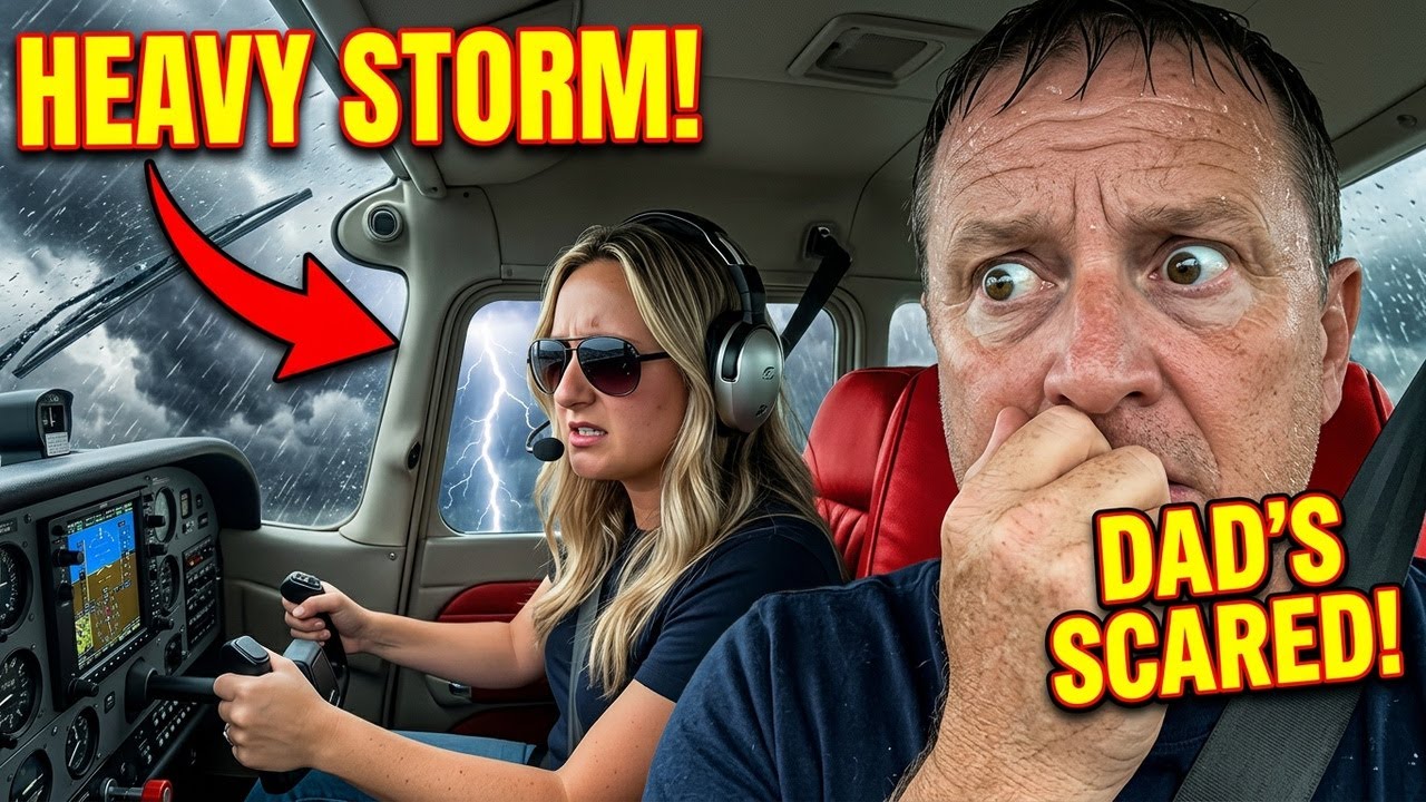 Flying in Dangerous Weather: Dad's Nervous Reaction