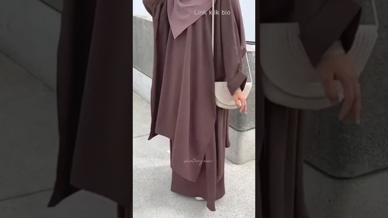 Link bio 16 Gamis syari / abaya one set tunik dan rok shopee haul