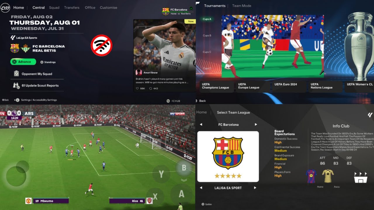 FIFA 16 MOBILE MOD EA SPORTS FC 26 ANDROID ОФФЛАЙН-РЕЖИМ КАРЬЕРЫ ВСЕ ТУРНИРЫ НОВЫЕ ТРАНСФЕРЫ 2025/26