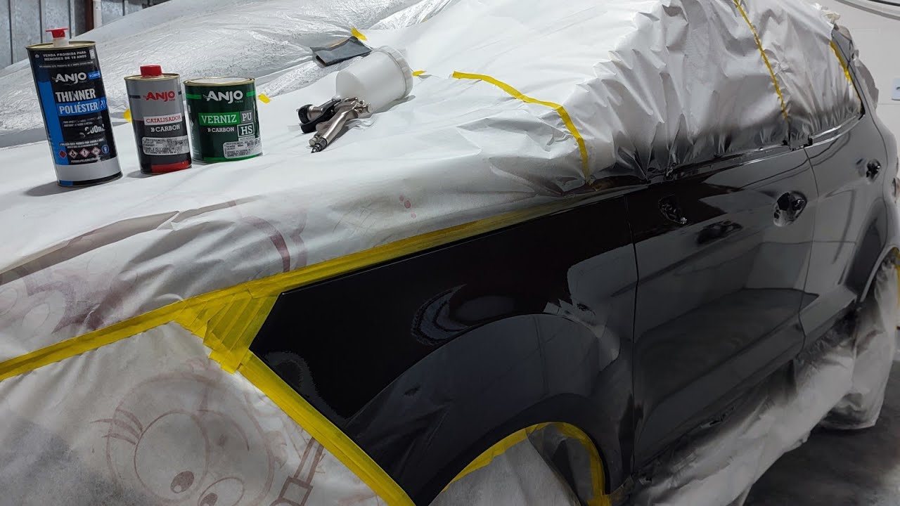 Repintura eco sport.pistola walcom xligh, verniz hs anjo 